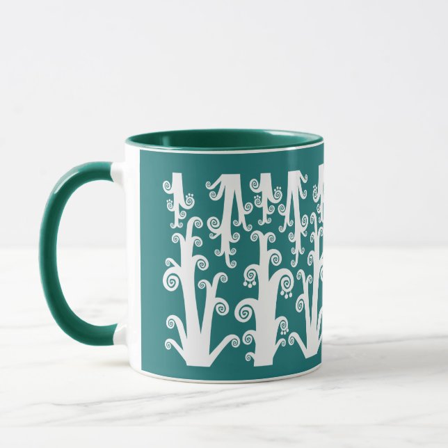 Taza Twirly Stalks - Hunter Green (Izquierda)