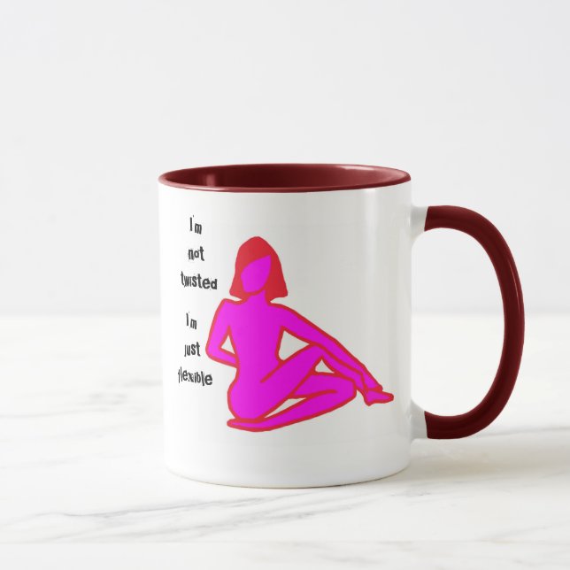 Taza Twisted - Gracioso yoga Mug (Derecha)