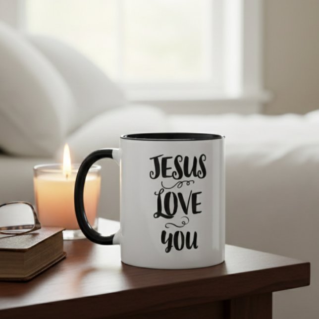 Taza Two-Tone Mug - Jesus Love You (Subido por el creador)