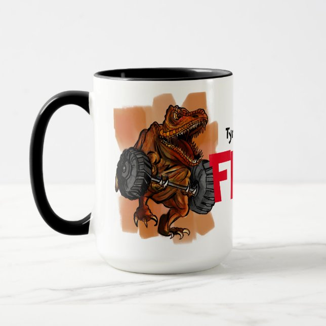 Taza Tyrannosaurus Flex Músculo Manía Mug (Izquierda)