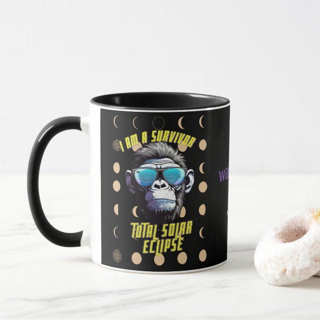 Taza Ubicación de nombre personalizado Total Eclipse so (Con donut)