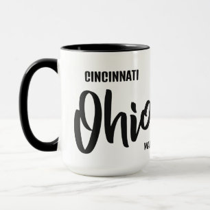 Taza Ubicación y nombre personalizados Ohio