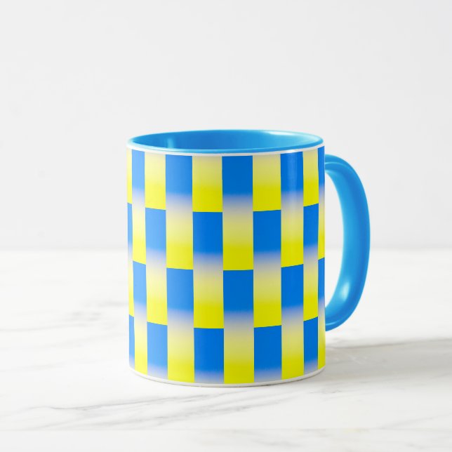 Taza Ucrania azul y amarilla inspiró la guerra de paz c (Anverso derecho)