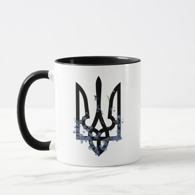 Taza Ucrania. Escudo de Armas. Tridente. Trident.  (Izquierda)