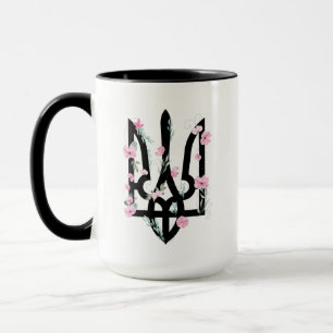 Taza UCRANIA. Escudo de Armas. Tridente. Tryzub.