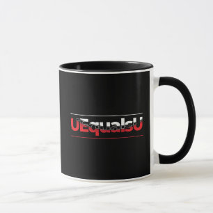 Taza UEqualsU Arte de tipografía indetectable de VIH