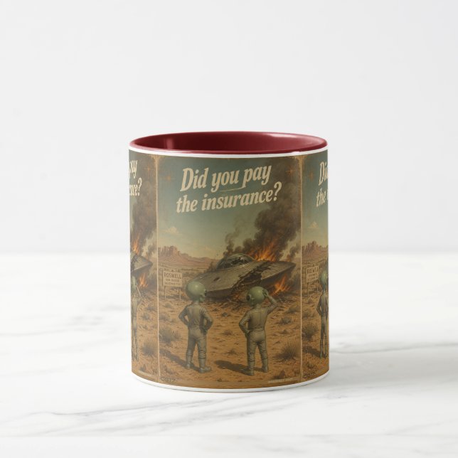 Taza UFO Roswell 40-50s (Centro)