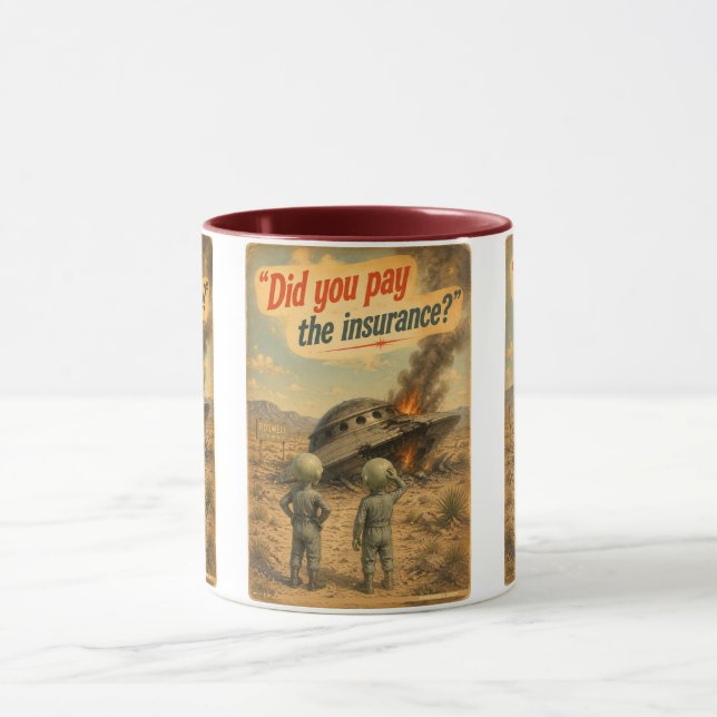 Taza UFO Roswell 40-50s (Centro)