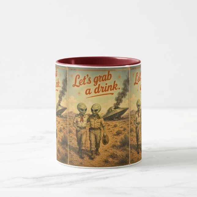 Taza UFO Roswell 40-50s (Centro)