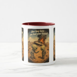Taza UFO Roswell 40-50s Your license