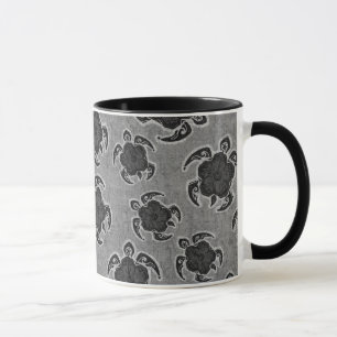 Taza Uhane Honu Hibiscus Batik Turtle Hawaiano