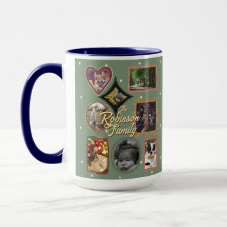 Taza Ultimate 12 Photo Family Retro Frame Collage