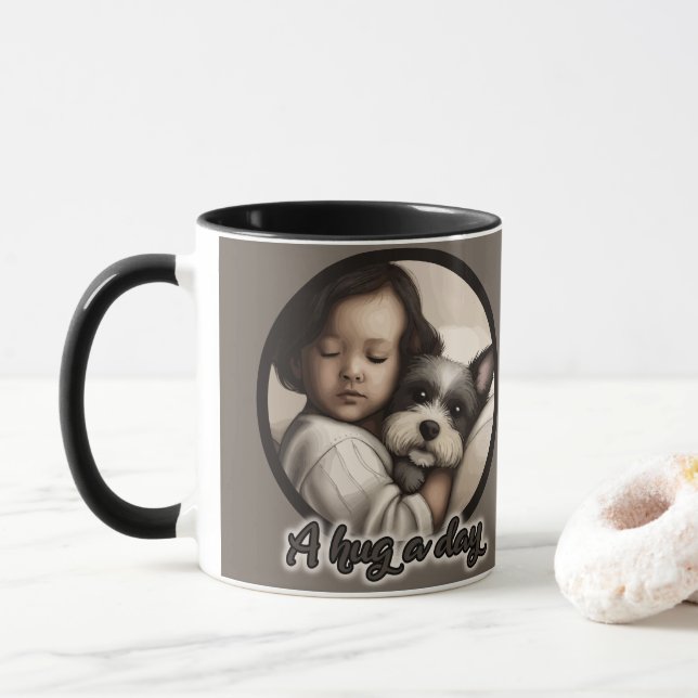 Taza Un abrazo al día (Con donut)