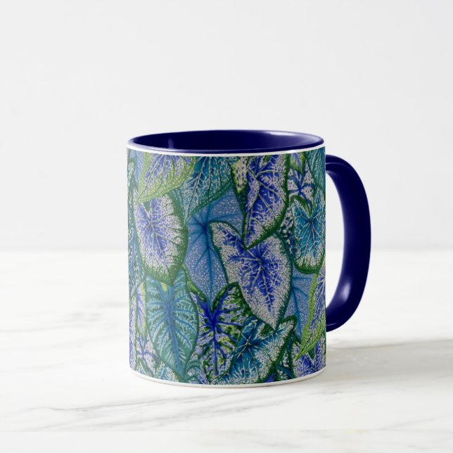 Taza Un adorable jarro de Philip Jacobs Fabric Caladium (Anverso derecho)