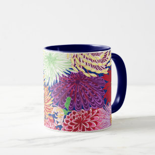 Taza Un alegre Philip Jacobs Fabric Chrysanthemum Mug