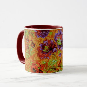 Taza Un alegre Philip Jacobs Fabric Floral Brocade Mug