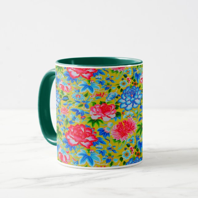 Taza Un alegre Philip Jacobs Fabric Peony Mug (Anverso izquierdo)