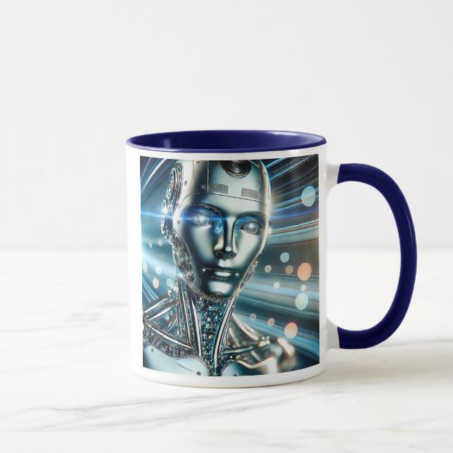 Taza Un androïde d’un futur lointain l’éveil de l'ia. (Derecha)