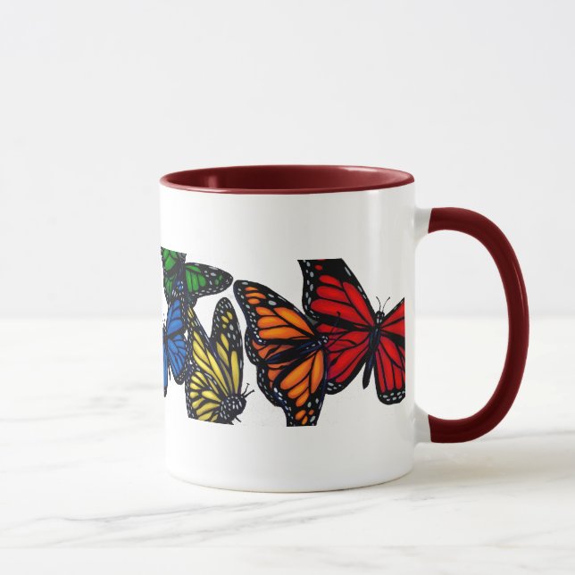 Taza Un arco iris de mariposas (Derecha)