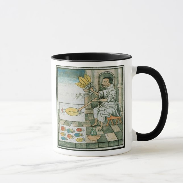 Taza Un artesano azteca de la pluma (Derecha)