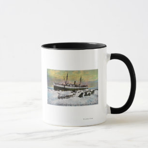 Taza Un aterrizaje del vapor en el hielo