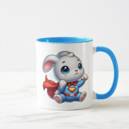 Taza Un bébé lapin super-héros.