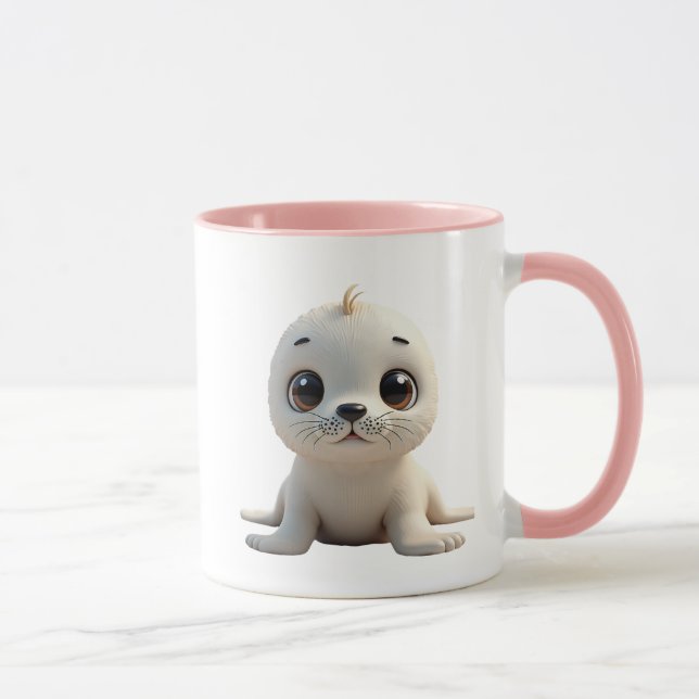 Taza Un bébé phoque adorable. (Derecha)
