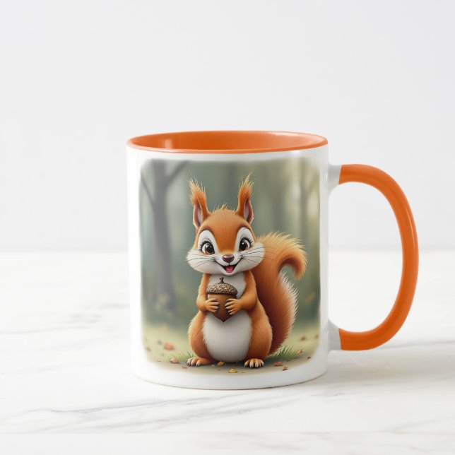 Taza Un bel écureuil vous présente sa noisette. (Derecha)