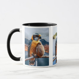 Taza Un bel oiseau perché sur une branche.
