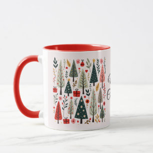 Taza Un bosque de árboles navideños maravilloso