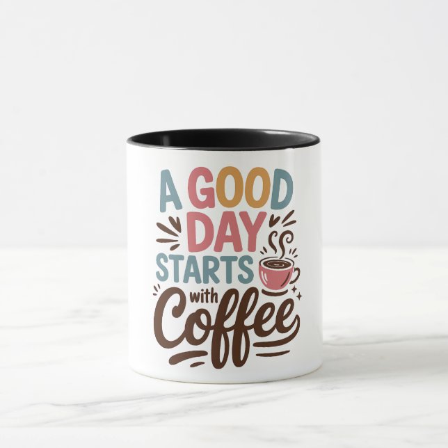 Taza Un buen día comienza con café (Centro)