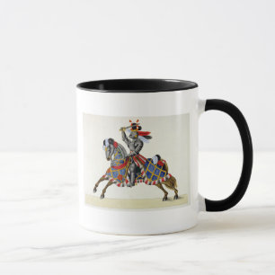 Taza Un caballero en un torneo, placa 'de una historia