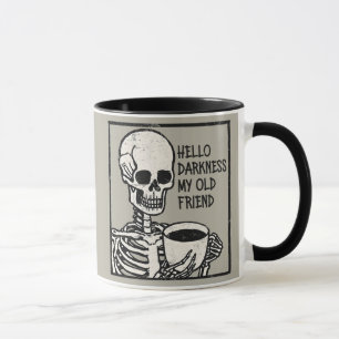 Taza Un café divertido Hola Oscuridad Mi viejo amigo