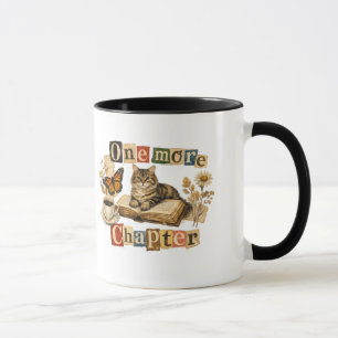Taza Un capítulo más - Gato acogedor leyendo
