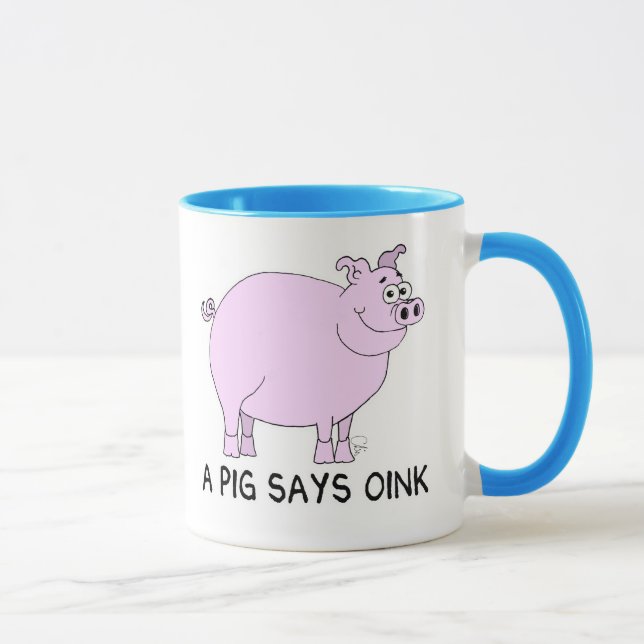 Taza Un cerdo dice que Oink (Derecha)