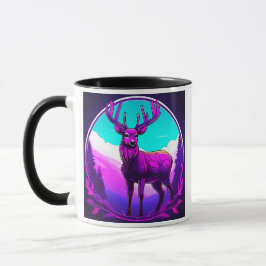 Taza Un cerf magnifique règne sur les montagnes.
