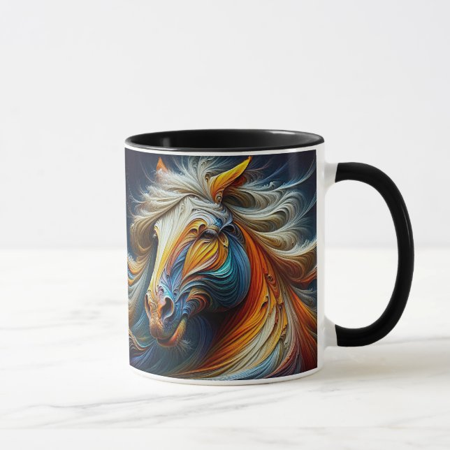 Taza Un cheval crinière au vent. (Derecha)