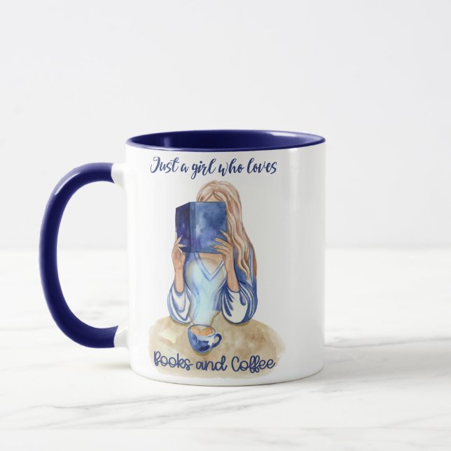 Taza Un Chica que ama los libros y el café (Izquierda)