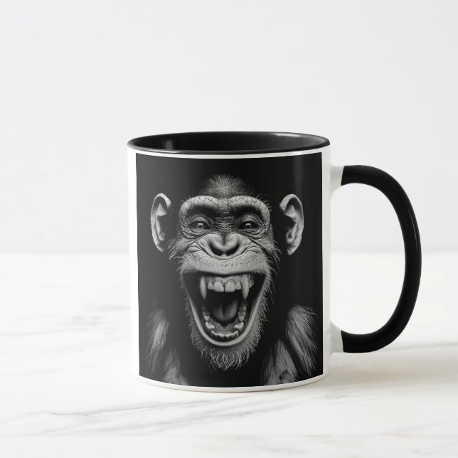 Taza Un chimpanzé mort de rire. (Derecha)