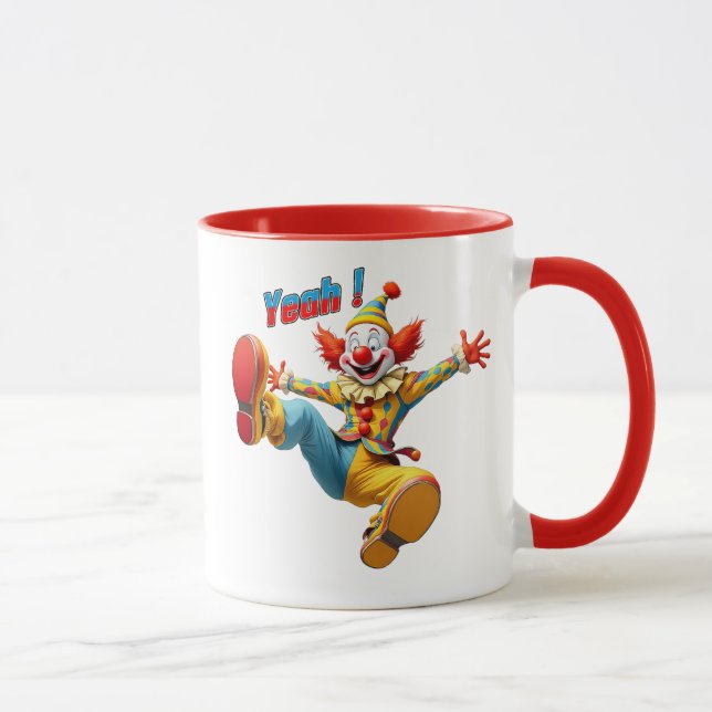 Taza Un clown très drôle en scène. (Derecha)