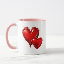 Taza Un coeur pour madame et uncoeur pour monsieur.