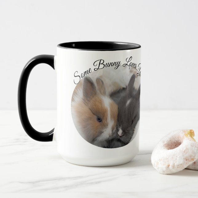 Taza Un conejo te ama (Con donut)
