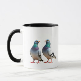 Taza Un couple de pigeon se promènent en ville.