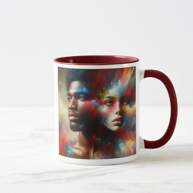 Taza Un couple regardent au loin. (Derecha)