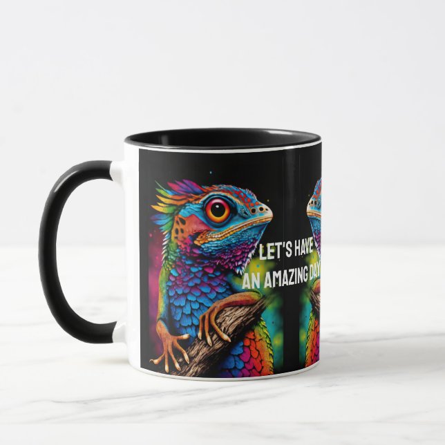 Taza Un día increíble sé salvaje aguijón arcoiris (Izquierda)