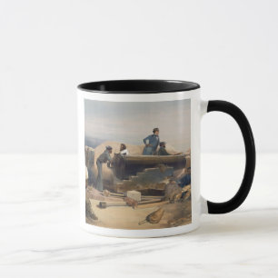 Taza Un día reservado en la batería del diamante, pla