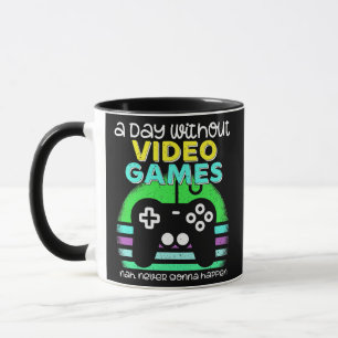 Taza Un día sin juegos de video niños jóvenes juegan