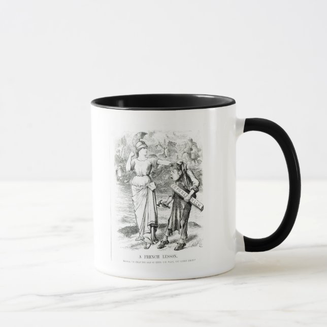 Taza Un dibujo animado francés de Lesson', de "Punch (Derecha)