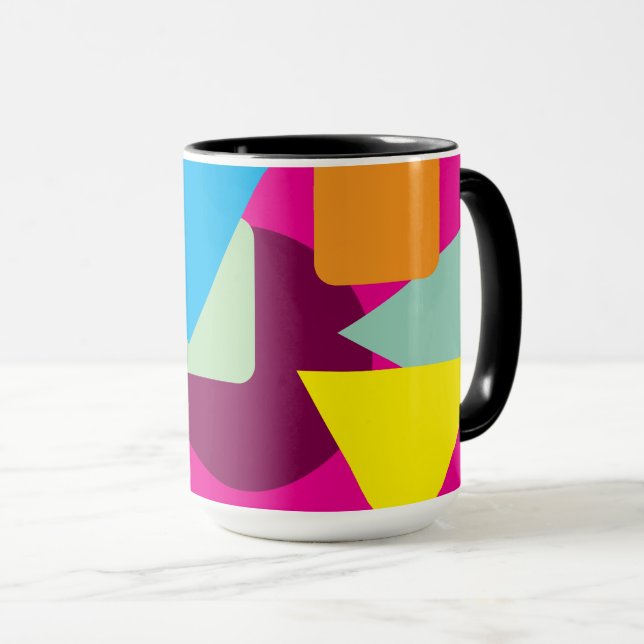 Taza Un diseño geométrico de estilo retro (Anverso derecho)