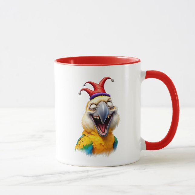 Taza Un drôle de perroquet mort de rire. (Derecha)